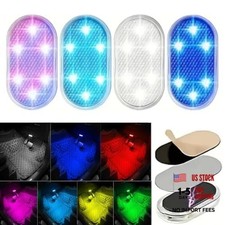 Pcs Car LED Lights Interior Wireless, 7 Colors Interior Car Lights with 6 4