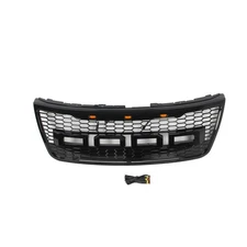 Front Grille For 2012-2015 Explorer Bumper Grill Mesh W/LED Lights Gloss Black