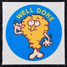 Vintage TREND Scratch and Sniff MATTE Sticker FRIED CHICKEN - no tm