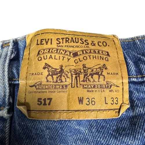 Vintage Levi’s 517 Jeans Men’s 36x33 Orange Tab USA Made Bootcut Faded 80s 90s - Picture 5 of 14