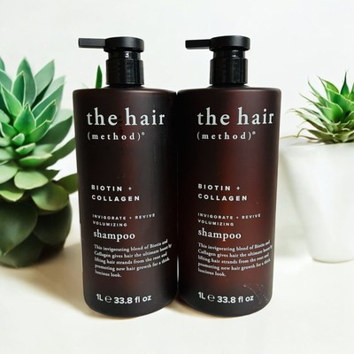 2-Pack The Hair Method ~ Volumizing Shampoo with Biotin & Collagen 33.8 fl oz