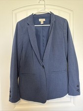 LOFT Navy Blue Blazer, Single Button, Size 6