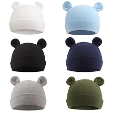 Newborn Hospital Hat 0-12M Preemie Boys Girls Beanie Solid Autumn Winter 1 PCS