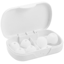 Reusable Noise Blocking Silicone Earplugs for Sleep Snoring Comfort White