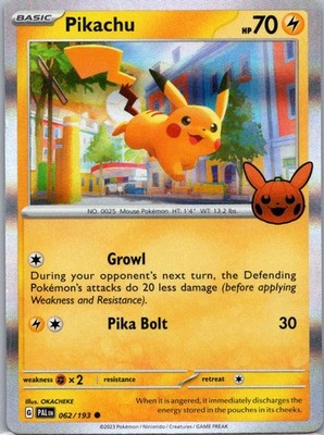 Pokemon TCG Pikachu 062/193 Paldea Evolved Holo NM