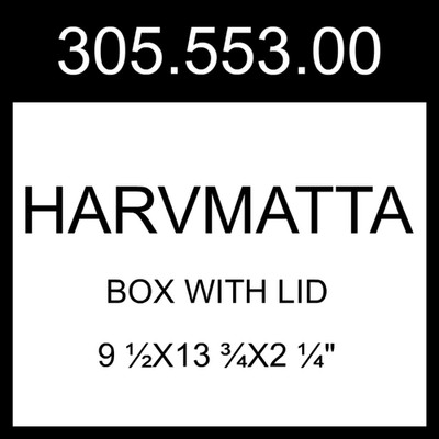 IKEA HARVMATTA Box With Lid Anthracite  9 ½x13 ¾x2 ¼'' 305.553.00