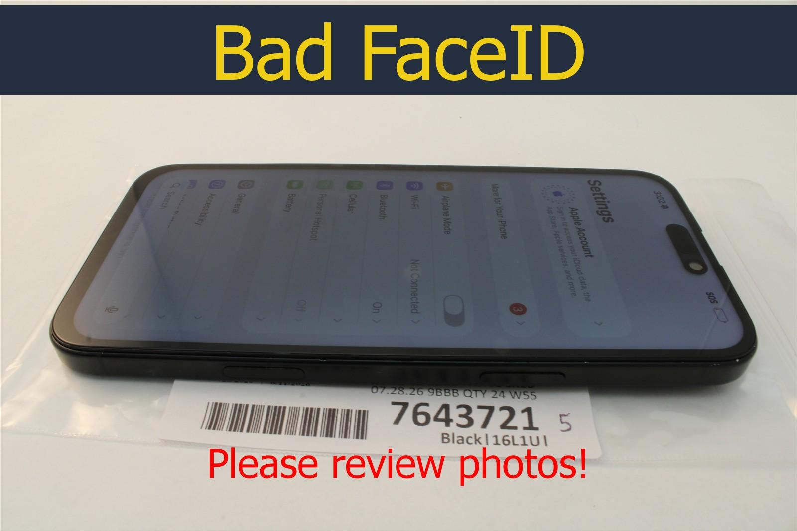 Apple iPhone 16 Plus 128GB Black - Unlocked AT&T T-Mobile Verizon 7643721