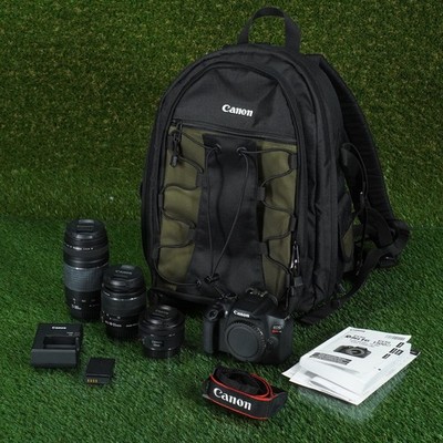 CANON EOS REBEL T6 BUNDLE CAMERA W/ 3 LENSES ++ SHUTTER COUNT ONLY 1,535 ~ WOW!!