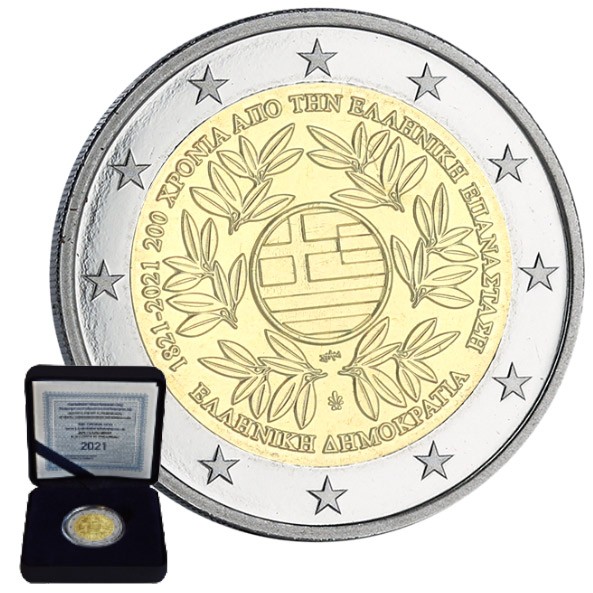 Grèce 2 Euros Commémo. BE GRECE 2021 - 200 ans de la Révolution grecque
