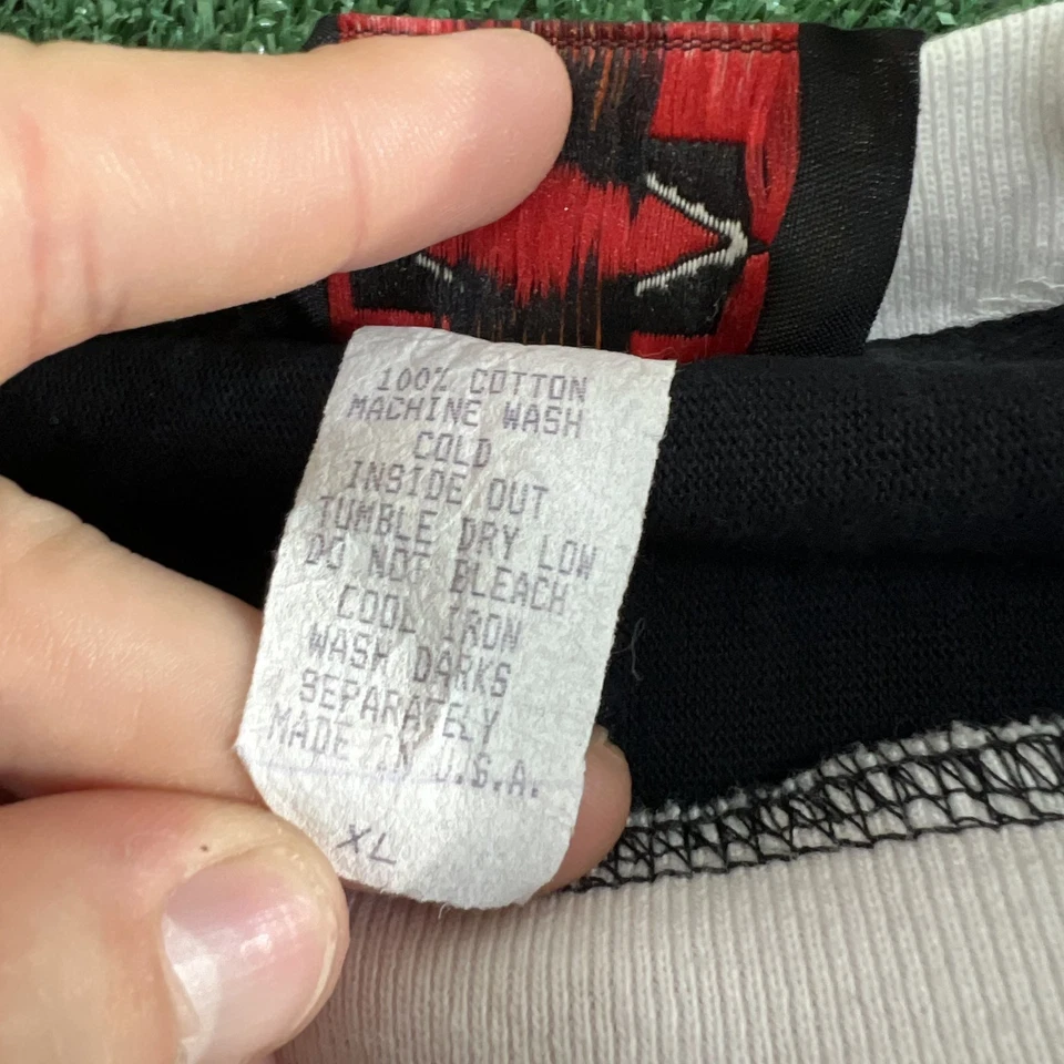 Vintage Jack Daniel's Whiskey Jersey Shirt Mens XL Black Striped Long Sleeve 80s - Image 4 of 4