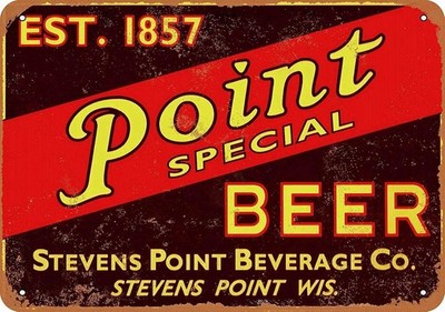 Vintage Point Beer Retro Tin Metal Signs Home Décor Wall Art 8x12