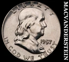 1957 Franklin Half Dollar- Silver- Choice Gem Brilliant Uncirculated #i9831