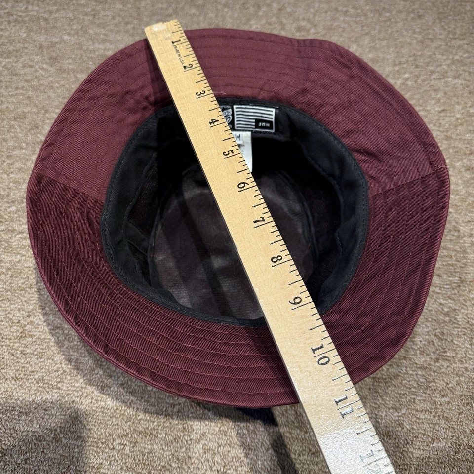 Sombrero cubo de algodón granate Huf hecho en EE. UU.  Foto 4 de 4