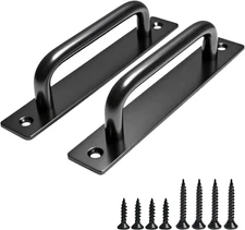 2PCS 5.8 Inches Barn Door Handle, Premium Aluminum Alloy Gate Handle, Sturdy Bla