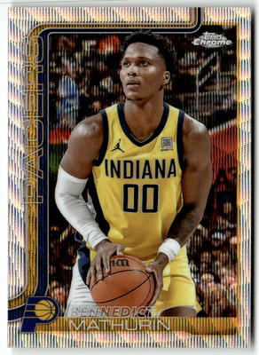 Topps NBA Chrome 2025 No. 93 Bennedict Mathurin Silver Wave Refractor