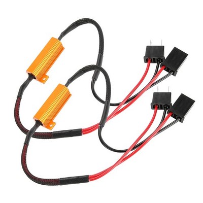 2X H7 LED Glühbirne Canbus Fehler frei Anti Flicker Resistor Canceller Decoder..