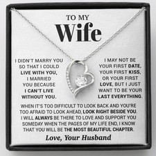 To My Wife Necklace, Christmas Gifts For Women, Anniversary Gift For Wife