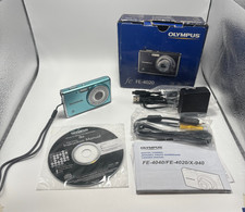 Olympus FE-4020 Digital Camera 14 MP Blue / Aqua 2010 - Tested  Works