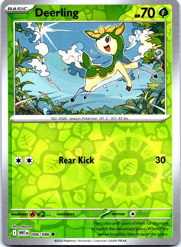 Deerling Reverse Holo Common SV: White Flare 006/086 NM ((Pokemon))
