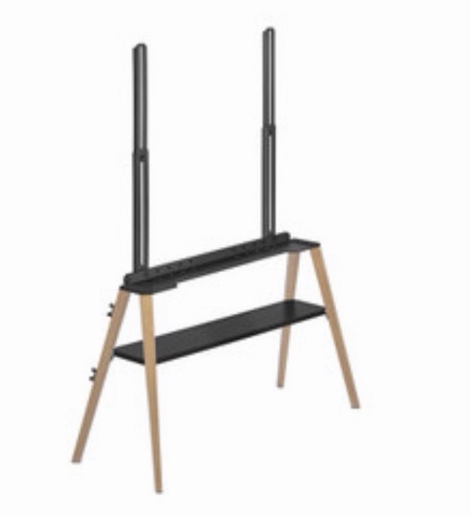 TTAP Roma Light Wood TV Stand 49”-75” VESA 200x200 to 600x600 with Shelf & Cable