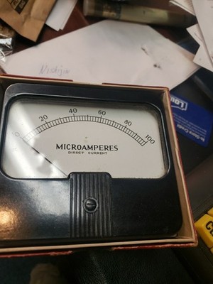 Vintage Marion Electric Microammeter 0 100 µA DC Panel Meter Manchester NH USA