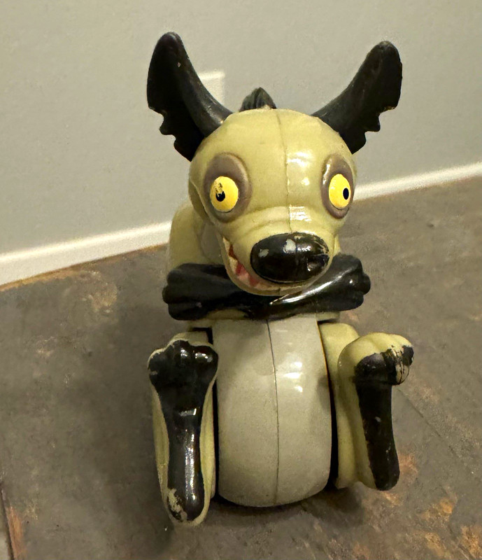 Burger King 1995 Promotional Hyena Toy Figure Beige/Black/Gray Original