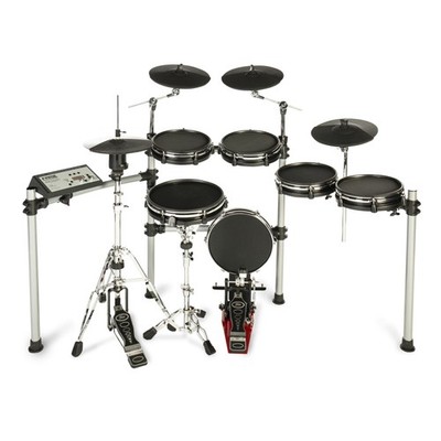 Hybrid Pro E-Drum Set, Elektronisches Schlagzeug, Gewebefelle, Stereo Mesh-Pads