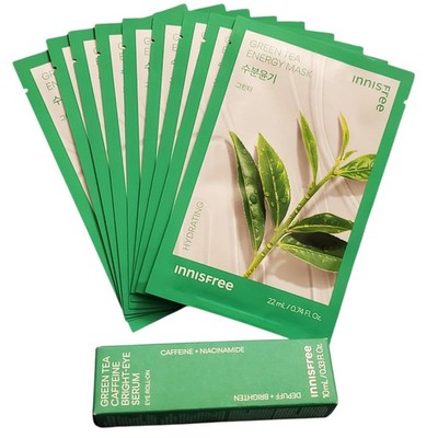 innisfree Green Tea Caffeine Bright-Eye Serum & (10) Energy Mask 2027/2028