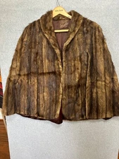 Rare Vintage Beaver Fur Swing Coat (NO SLEEVES) From Schwartz Furs Toledo, Ohio