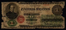 1862 $1 LARGE Size Salmon P Chase Historic Legal Tender United States Note!