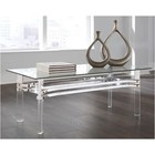 CHROME GLASS COFFEE COCKTAIL TABLE  Modern — photo 3
