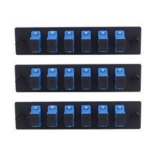 3 PCS 6 Fiber SC To SC UPC Single Mode Fiber Patch Panel Coupler Connector