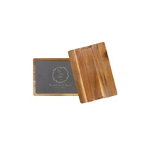 Personalized Cutting Board with Slate Custom Engraved -Serving Cheese Board.