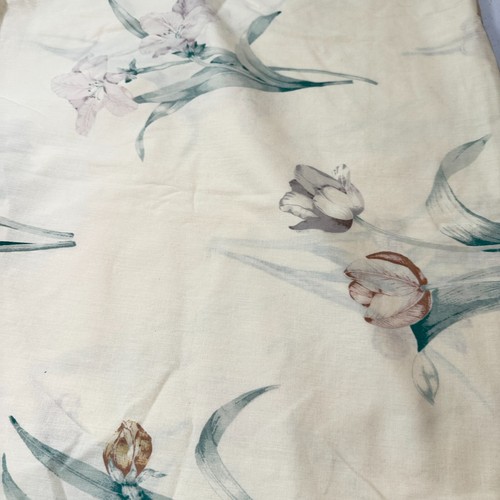 vintage jcpenney flat sheet twin beige floral cotton blend no iron - Picture 6 of 13