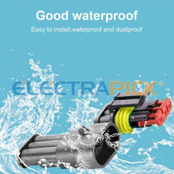 708Pcs 1-6 Pin Car Automotive Waterproof Electrical Wire Connector Plug Kit Set - Image 3 of 4