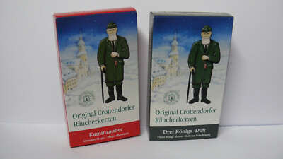 Crottendorfer  Räucherkerzen  2er Pack ''Drei Königs-Duft'' + ''Kaminzauber
