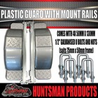 x2 Boat Trailer Slipper Spring Mount Rails + Grey Plastic Guards 13", 14" Tyres
