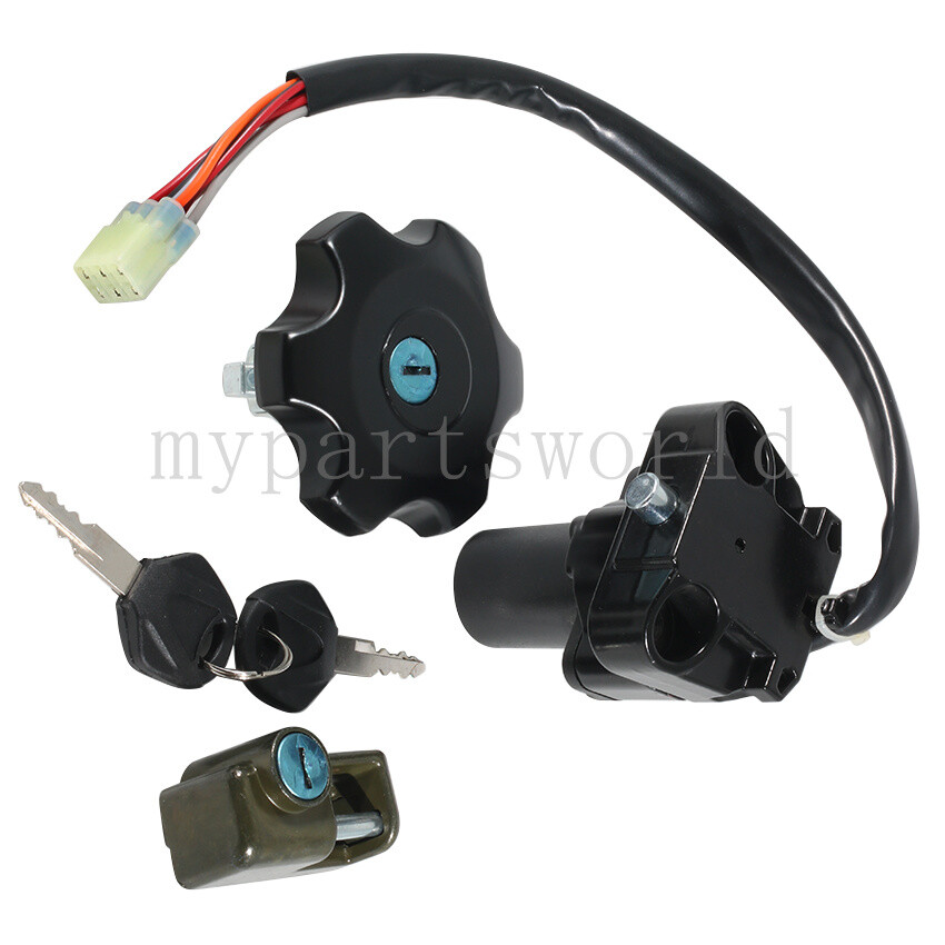 For Suzuki Ignition Switch Fuel Gas Cap Seat Lock Key Set