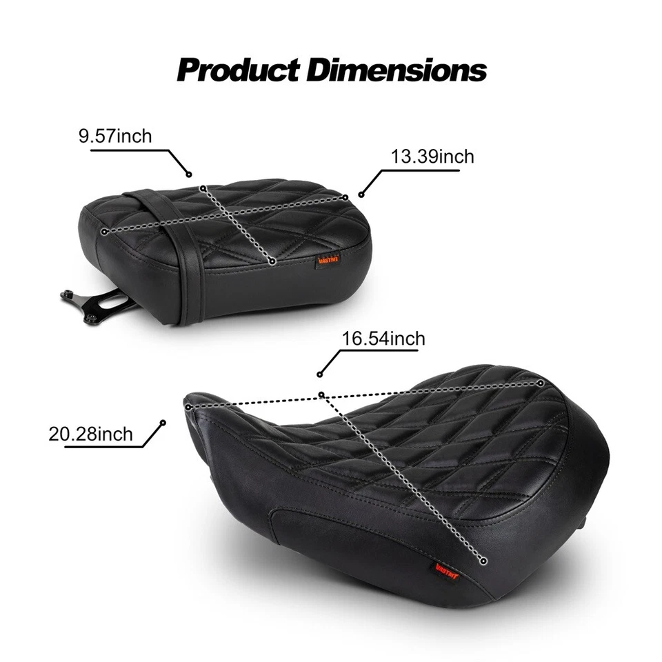 Сиденье черный шов бриллиант стиль для Honda тени Aero VT750 2004 05 06 07-24 - Изображение 4 из 4