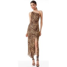 Alice + Olivia Harmony Chain Strap Drapey Slip Dress 4