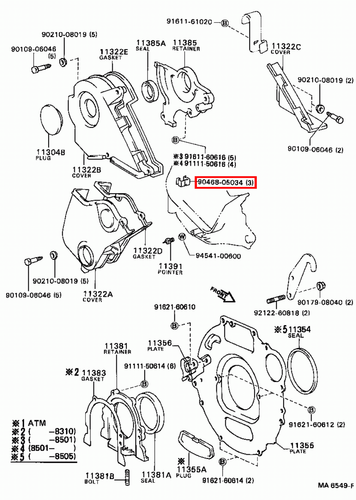 Genuine LandCruiser 80 75 70 78 Series 1HZ 1KZ 1PZ 1HD Timing Belt Cover Clip x3 - Picture 16 of 20