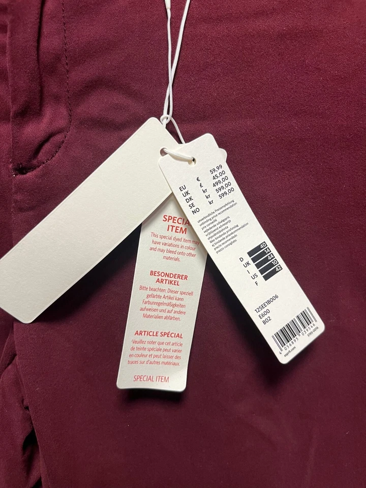 Esprit Burgundy Skinny Jeggings UK 14 TD037 FF 03 - Image 2 of 4