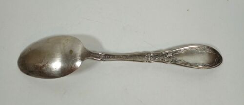 Antique Towles St Paul Silver Spoon Log Cabin USA Souvenir Pat Jan 14 1818 - Picture 3 of 9