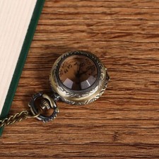 Small Bronze Crystal Quartz Pocket Watch Fashion Pocket Watch