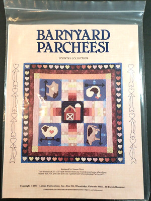 Barnyard Parcheesi Quilt Pattern Applique Blocks Country Coll Leman B17