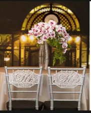 DavidTutera Illusion Mr. And Mrs. Wedding Reception Die Cut Lace Signs New