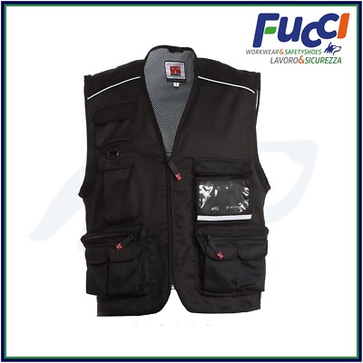 Gilet Multitasche Uomo In Cotone E Poliestere - Per Lavoro, Pesca E Caccia | Leggero E Pratico - Foto 7