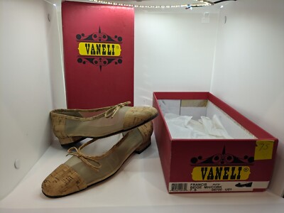 VTG Vaneli Francis Beige MH/CORK Sz 7S Ballet Shoe