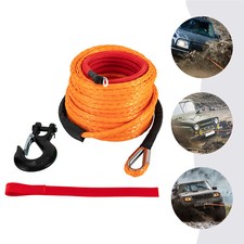 3/8" x 60 Synthetic Winch Rope Line Recovery Cable 19854 LBS for UTV Jeep Winch