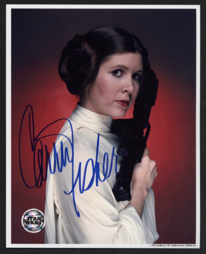 CARRIE FISHER as Princess Leia STAR WARS Signed Autographed 8 x 10 Photo - PSA - Bild 1 von 3